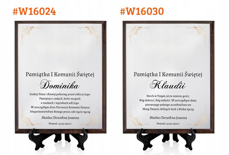 SREBRNY obrazek prezent na KOMUNIĘ z NADRUKIEM Pamiątka Komunii Chłopca zdjęcie 7