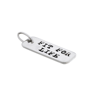 Fit Kolekcja - Zawieszka na łańcuszek srebrna blaszka FIT FOR LIFE