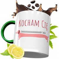 Kubek Zielony Na Walentynki Dla Zakochanych Z Nadrukiem Ze Zdjęciem