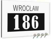 Tabliczka adresowa Numer posesji Tablica adres domu Biała 40x30