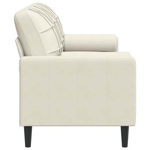 3-osobowa sofa z poduszkami, kremowa, 180 cm, aksamit na Arena.pl