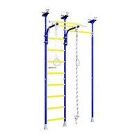 Drabinka gimnastyczna JOWISZ 3 niebieska + drążek + słupek | DO 100 KG