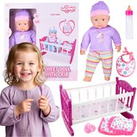 WOOPIE ROYAL Zestaw XL Opiekunka Lalka Jednorożec z Kołyską
