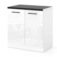 Szafka Kuchenna Stojąca Z Blatem Modułowa 80cm Spremium Biały Połysk