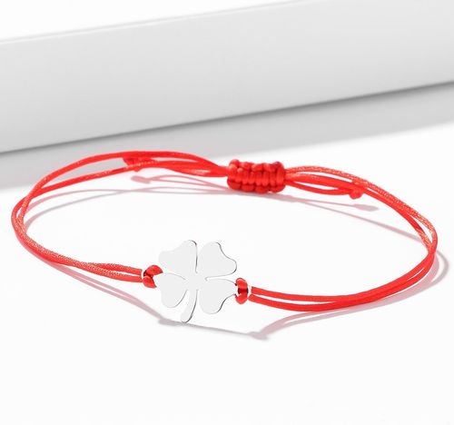 Srebrna Bransoletka Stal Chirurgiczna Rzemyk Posrebrzana 18K na Arena.pl