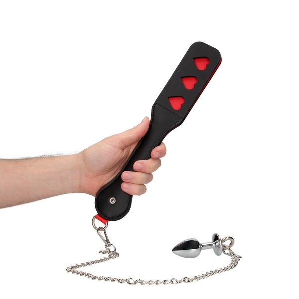 Hearts Paddle With Metal Anal Plug zdjęcie 12