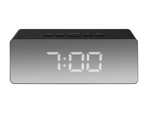 Budzik lustro - czarny na Arena.pl