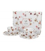 FILIŻANKI ZE SPODKIEM ESPRESSO DUO SAFA ROMANTIC 90 ML X 2 SZT NA PREZENT