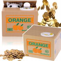 SKARBONKA KOTEK KOT ELEKTRYCZNA INTERAKTYWNA AUTOMAT MIAUCZY ZABIERA MONETY