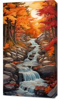 Obraz 50x90cm Jesienne Wodospady