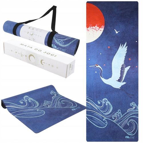 PIĘKNA MATA PREMIUM DO JOGI ĆWICZEŃ STABILNA ZAMSZOWA MIĘKKA 4 MM ZE WZOREM na Arena.pl