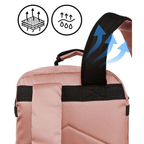 pojemny, podróżny plecak kabinowy z portem usb w różowym kolorze na Arena.pl