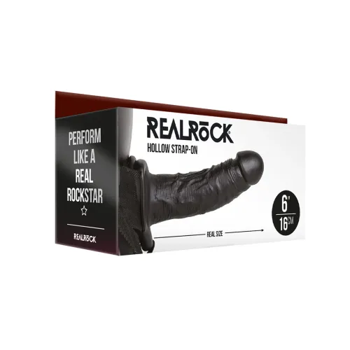 realrock pasek z wibratorem model anatomiczny 15,5 cm z jądrami na Arena.pl