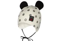 BROEL Elisabetta czapka dla dziewczynki na jesień uszka ecru 48-50