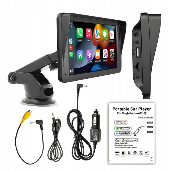 RADIO SAMOCHODOWE ANDROID AUTO 7 CALI CARPLAY APPLE WIDEO zdjęcie 3