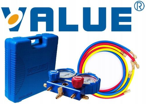ZESTAW MANOMETRÓW DO KLIMATYZACJI Value R-32/R-410A/R-407C/R-134A + WALIZKA na Arena.pl