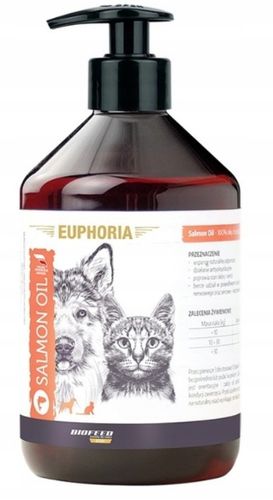 BIOFEED EUPHORIA Olej z łososia dla psa i kota Salmon Oil 1 L suplement na Arena.pl
