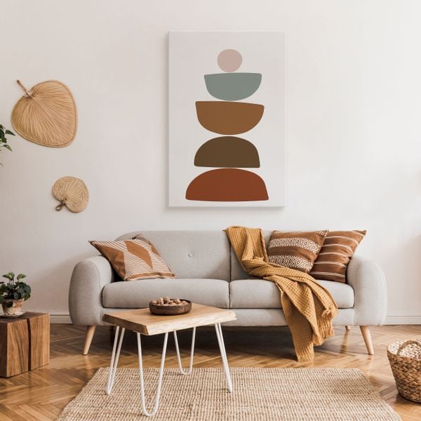 Obraz Na Płotnie Do Salonu Azteckie Skały Styl Boho Minimalizm 40cm x 50cm zdjęcie 3