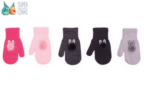 Rękawiczki jednopalczaste kotek grafit 15cm na Arena.pl