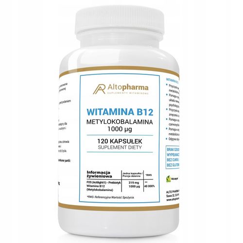 WITAMINA B12 METYLOKOBOLAMINA 1000µg WEGE 2x120kap na Arena.pl
