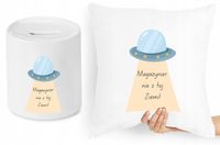 Dla Magazyniera Zestaw Poduszka + Skarbonka Z Nadrukiem Ze Zdjęciem