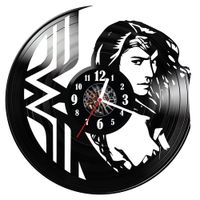 Zegar ścienny z płyty winylowej Wonder Woman 776.14