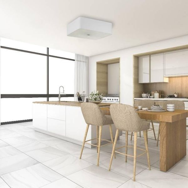 Sufitowa LAMPA kwadratowa SL.0775 abażurowa OPRAWA loftowy plafon biały zdjęcie 3