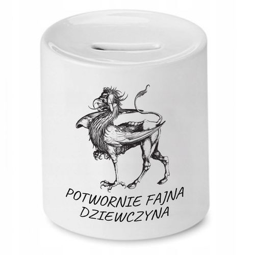 Skarbonka Dla Dziewczyny Potwornie Fajna Prezent Z Nadrukiem Ze Zdjęciem na Arena.pl