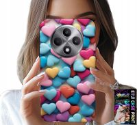 ETUI DO OPPO RENO12 F / 12FS 5G - KOLOROWE SERCA MOŻLIWOŚĆ PERSONALIZACJI