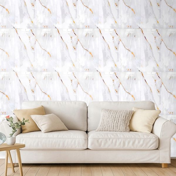 x10 SAMOPRZYLEPNY PANEL ŚCIENNY MARMUR PCV LAMINAT POŁYSK 3D Płytki zdjęcie 5