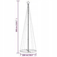 Choinka stożkowa, 310 niebieskich diod LED, 100x300 cm
