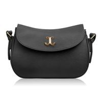 torebka damska ze skóry syntetycznej klasyczna czarna na ramię sp-21-bl