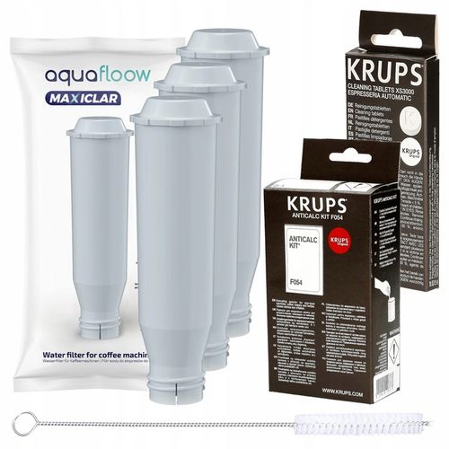 3x filtr Aquafloow do ekspresu Krups + odkamieniacz F054 + tabletki na Arena.pl