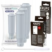 3x filtr Aquafloow do ekspresu Krups + odkamieniacz F054 + tabletki
