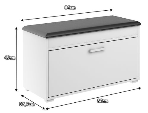 szafka na buty FALA 1 BIAŁA SZARA półka kuferek producent 80 na Arena.pl