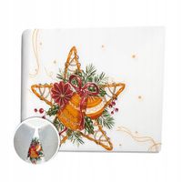 Obrus biały świąteczny boże narodzenie 110x160 cm