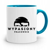 Pracownika Kubek Błękitny Wypasiony Pracownik Z Nadrukiem Ze Zdjęciem