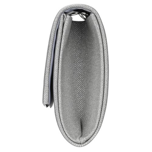 srebrna, elegancka torebka damska wykonana z tkaniny syntetycznej na Arena.pl