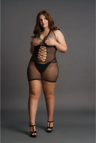 le desir plus size sukienka z koronką i odkrytym dołem xxl-5xl na Arena.pl