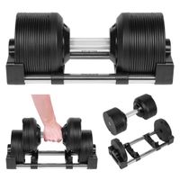 Hantel żeliwny regulowany automat 36 kg skok co 1kg Rebel