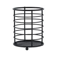 Ociekacz stojak na sztućce niski Blackline czarny 11 x 9 cm styl loftowy