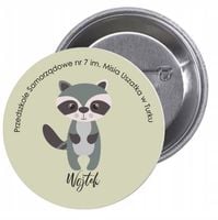 Przypinki buttony PRZEDSZKOLE borsuk-twój tekst