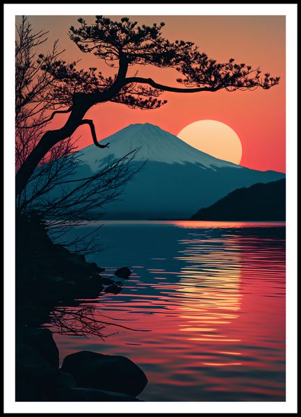 Plakat 70x100cm Góra Wieczorem zdjęcie 3