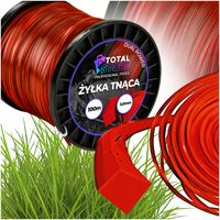 ŻYŁKA TNĄCA KWADRAT DO GŁOWIC PODKASZARKI KOSY KOS TRAWY MOCNA 3,0mm 100m
