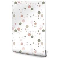 Tapeta Do Pokoju Dziecięcego Pastelowe KROPKI Groszki W Stylu Boho