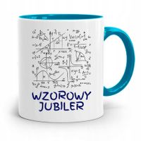 Dla Jubilera Kubek Błękitny Wzorowy Jubiler Z Nadrukiem Ze Zdjęciem