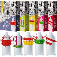 PREZERWATYWY EGZO POTĘGUJĄCE STYMULUJĄCE KOLCE WYPUSTKI WĄSY 5 SZTUK