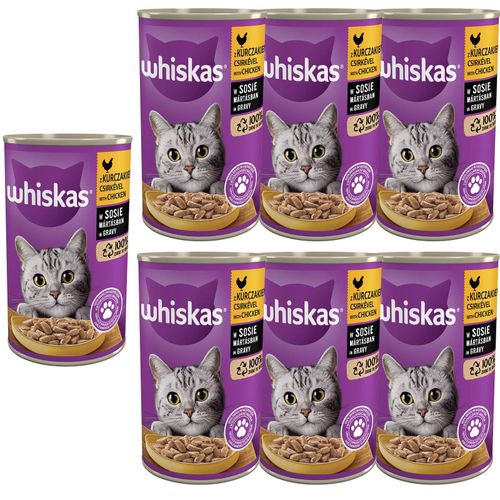 Whiskas Mokra karma dla kotów z kurczakiem w sosie 400 g x 6 sztuk na Arena.pl