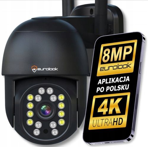 KAMERA ZEWNĘTRZNA WIFI PODCZERWIEŃ ULTRA HD 8MPX 4K CZUJKA RUCHU 8MP ZOOM na Arena.pl