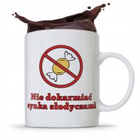 Kubek Prezent Dla Syna Nie Dokarmiać Słodyczami Z Nadrukiem Ze Zdjęciem